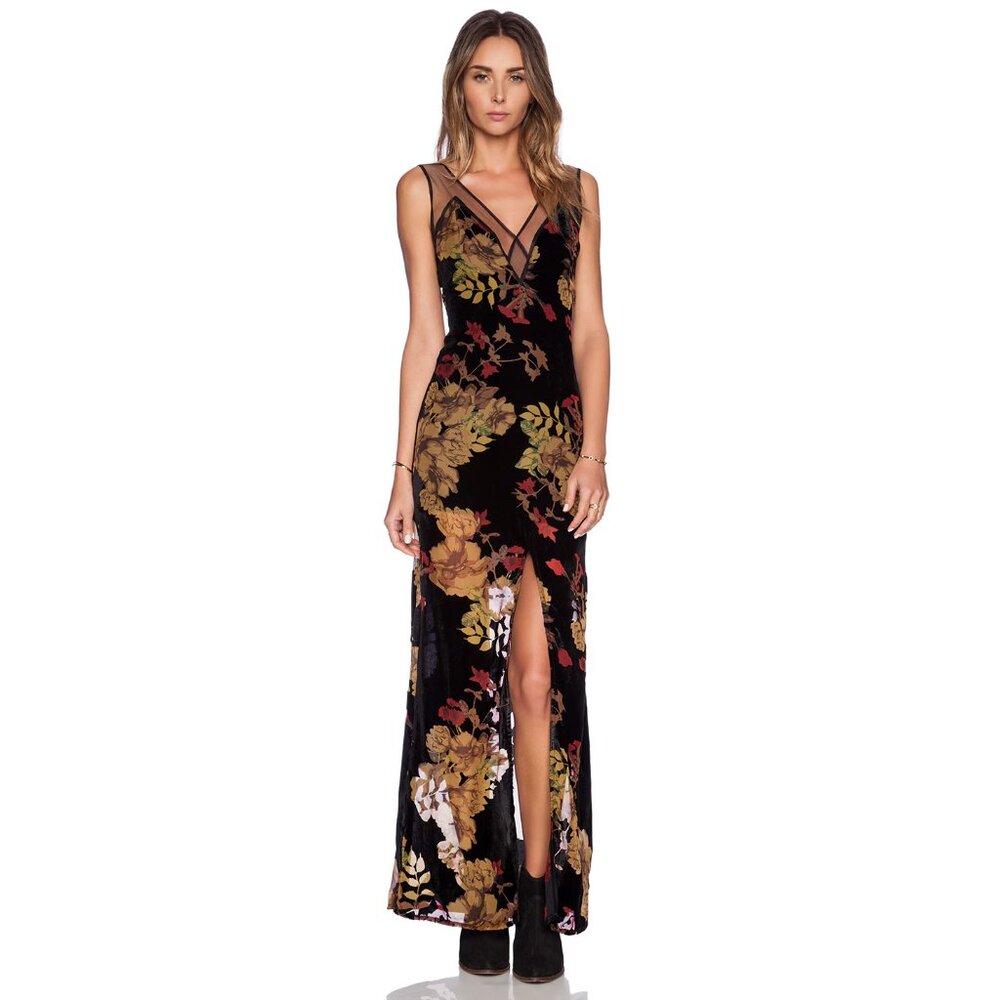 For Love & Lemons Dusty Rose Maxi Dress, Size Small
